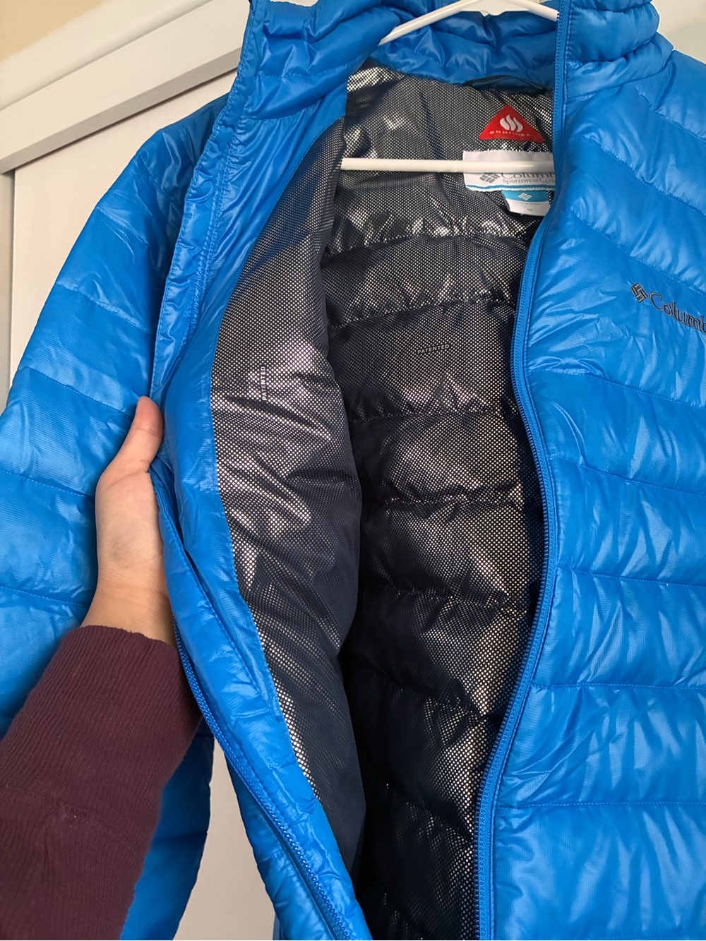 Columbia Bright Blue Packable Puffer Jacket